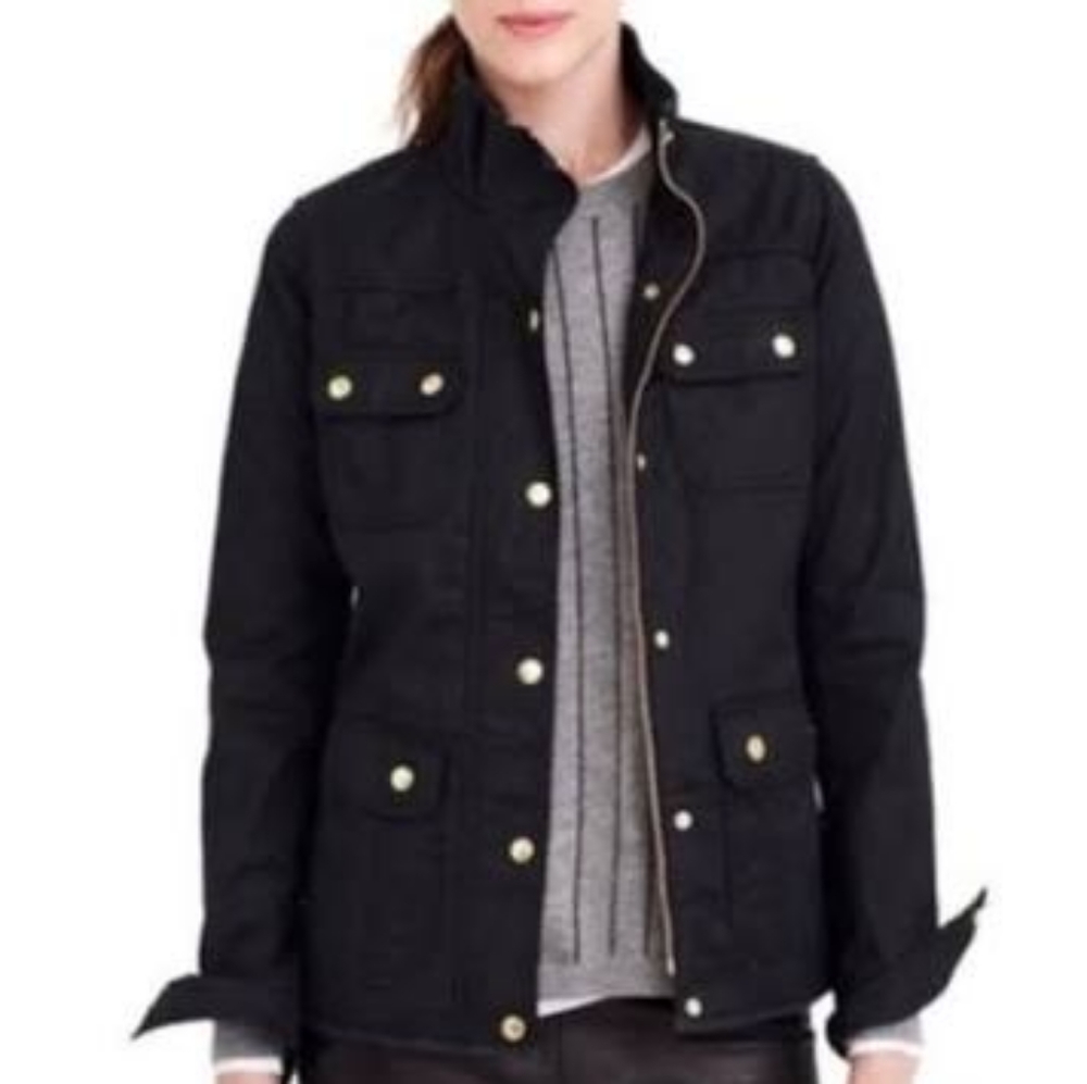 J. Crew Black Jacket with Gold Accents